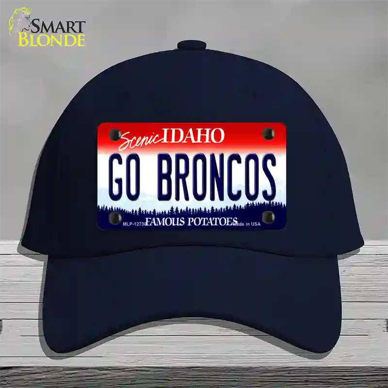 Go Broncos Novelty License Plate Hat Cotton / Navy