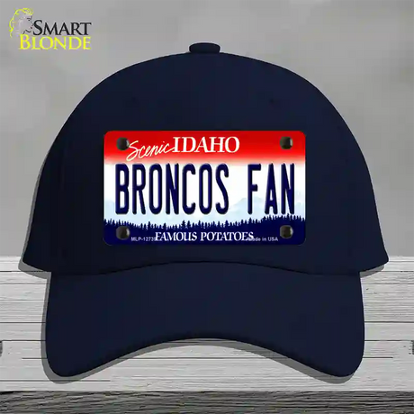 Broncos Fan Novelty License Plate Hat Cotton / Navy