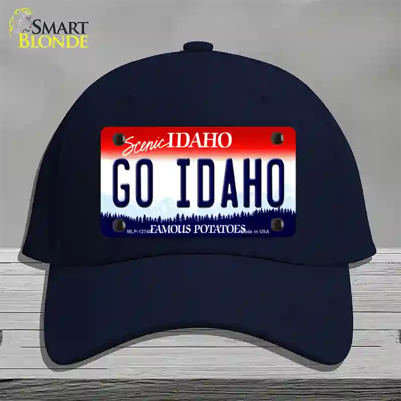 Go Idaho Novelty License Plate Hat Cotton / Navy