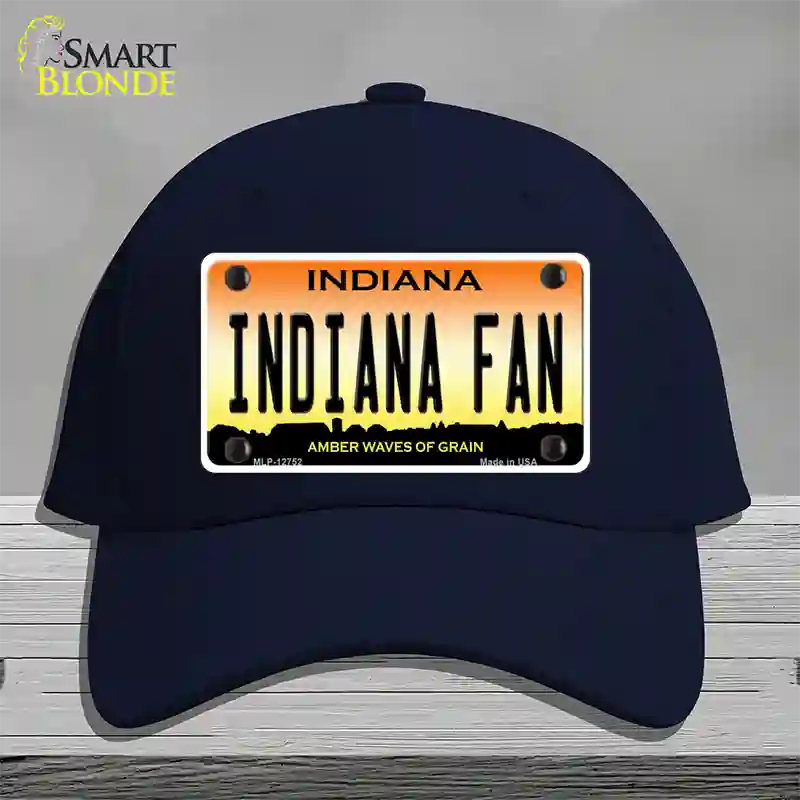 Indiana Fan Novelty License Plate Hat Tag Cotton / Navy