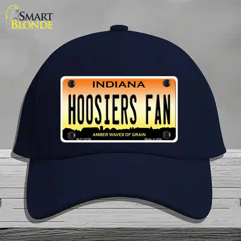 Hoosiers Fan Novelty License Plate Hat Tag Cotton / Navy