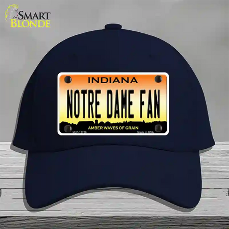 Notre Dame Fan Novelty License Plate Hat Tag Cotton / Navy