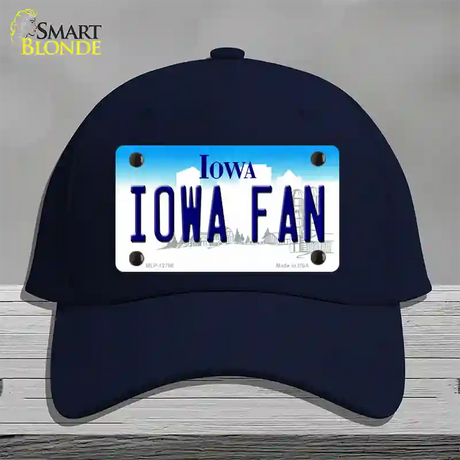 Iowa Fan Novelty License Plate Hat Tag Cotton / Navy