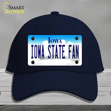 Iowa State Fan Novelty License Plate Hat Tag Cotton / Navy