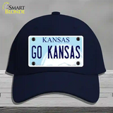 Go Kansas Novelty License Plate Hat Tag Cotton / Navy