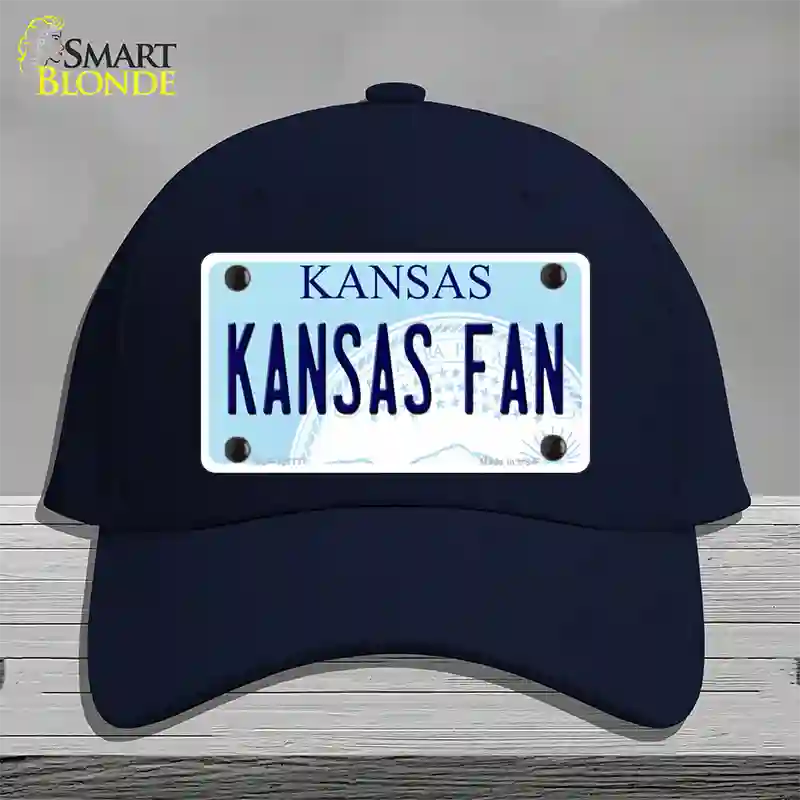 Kansas Fan Novelty License Plate Hat Tag Cotton / Navy