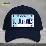 Go Jayhawks Novelty License Plate Hat Tag Cotton / Navy