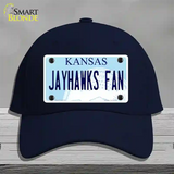 Jayhawks Fan Novelty License Plate Hat Tag Cotton / Navy