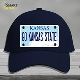 Go Kansas State Novelty License Plate Hat Tag Cotton / Navy