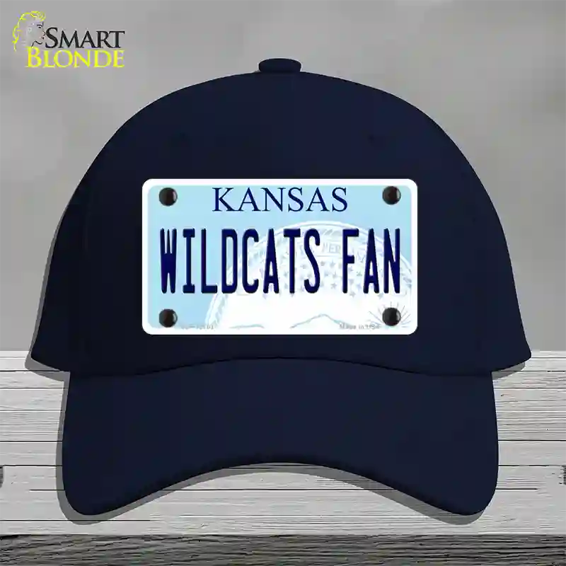 Kansas Wildcats Fan Novelty License Plate Hat Tag Cotton / Navy