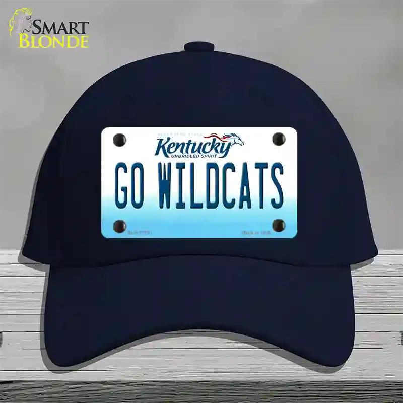 Kentucky Go Wildcats Novelty License Plate Hat Tag Cotton / Navy