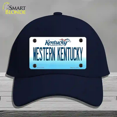 Western Kentucky Novelty License Plate Hat Tag Cotton / Navy