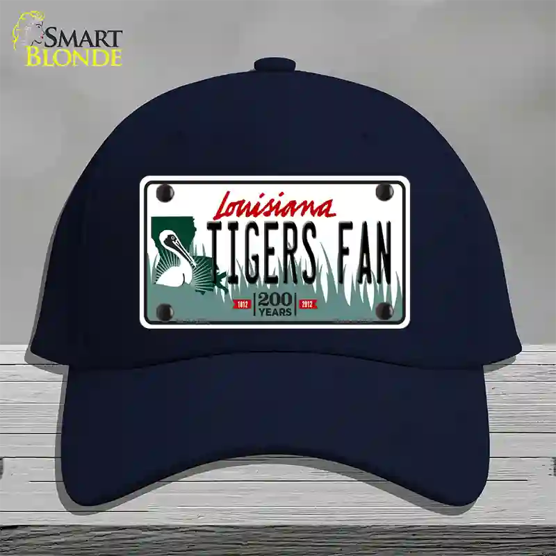 Louisiana Tigers Fan Novelty License Plate Hat Tag Cotton / Navy