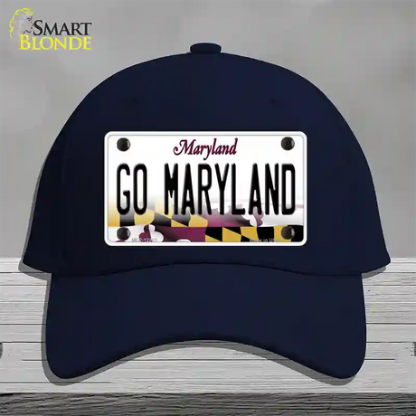 Go Maryland Novelty License Plate Hat Tag Cotton / Navy