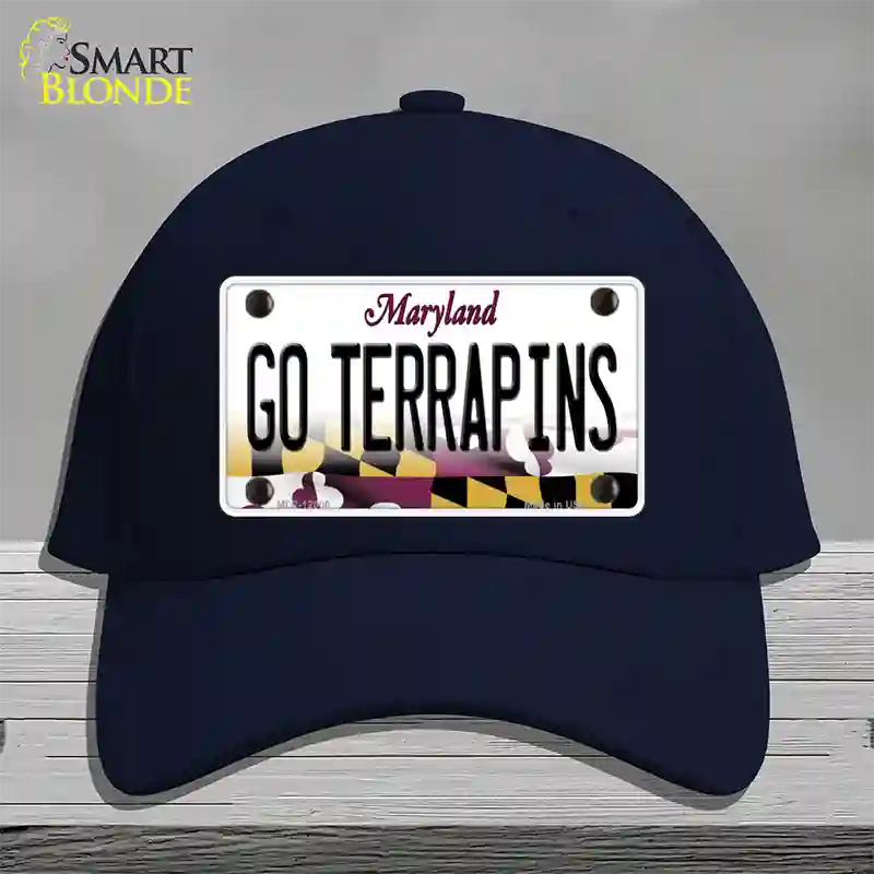 Go Terrapins Novelty License Plate Hat Tag Cotton / Navy