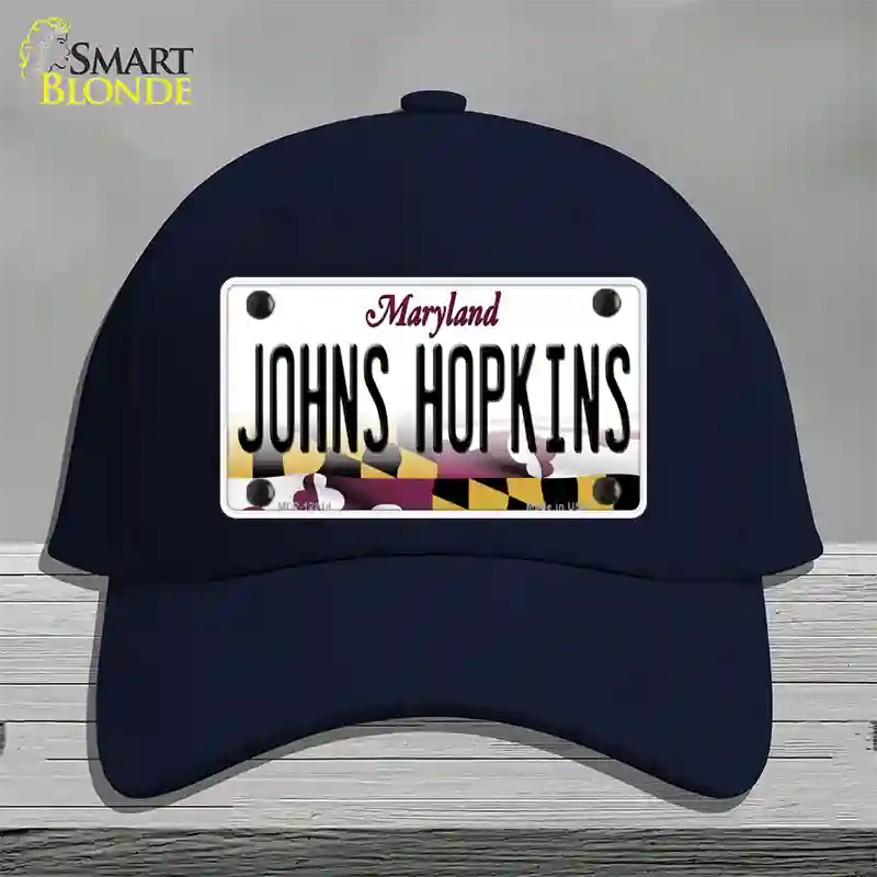 Johns Hopkins Novelty License Plate Hat Tag Cotton / Navy