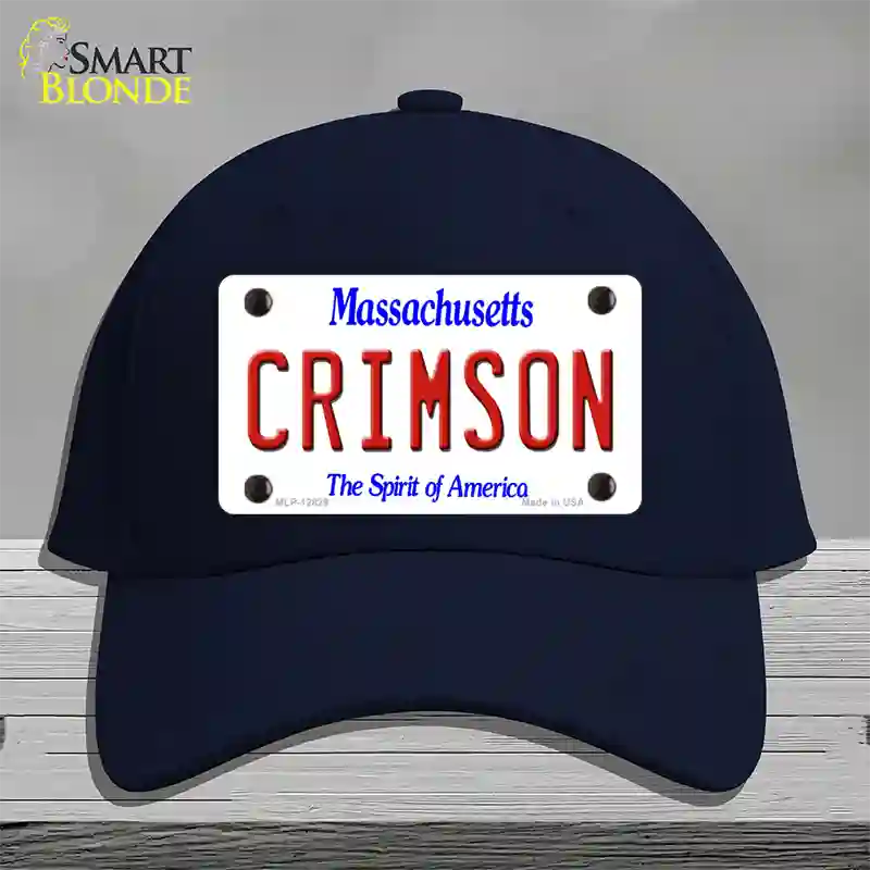 Crimson Novelty License Plate Hat Cotton / Navy