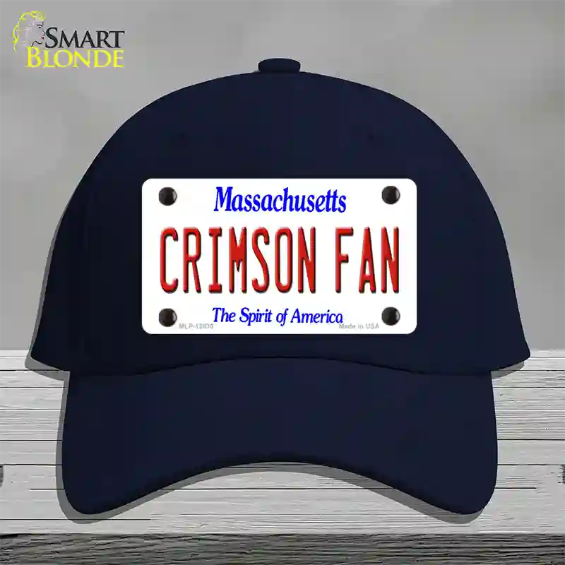 Crimson Fan Novelty License Plate Hat Cotton / Navy