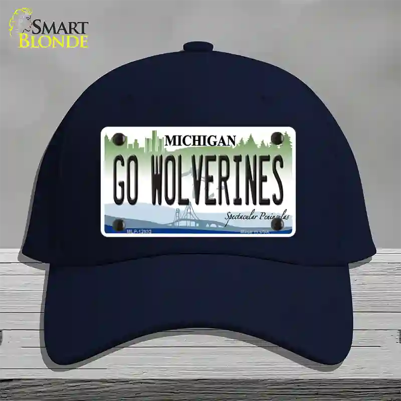 Go Wolverines Novelty License Plate Hat Cotton / Navy