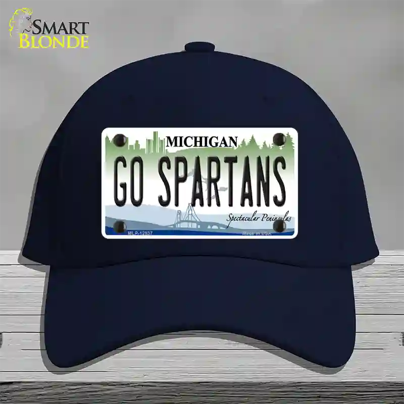 Go Spartans Novelty License Plate Hat Cotton / Navy