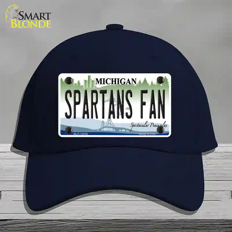 Spartans Fan Novelty License Plate Hat Cotton / Navy