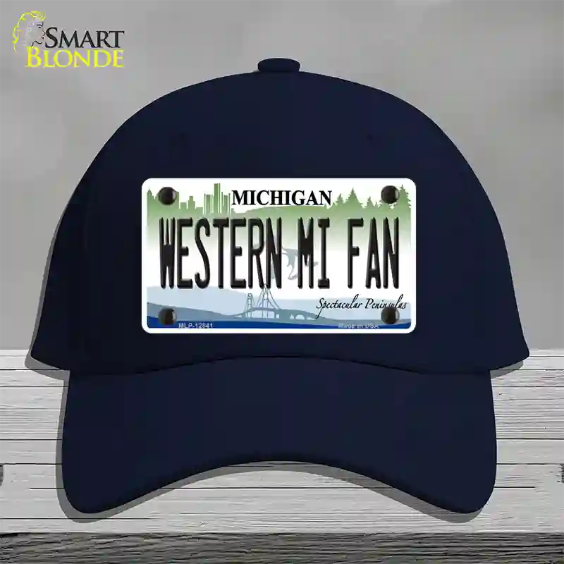 Western Michigan Fan Novelty License Plate Hat Cotton / Navy