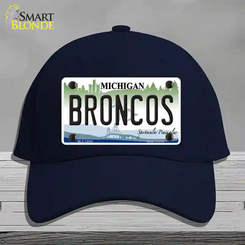 Broncos Michigan Novelty License Plate Hat Cotton / Navy