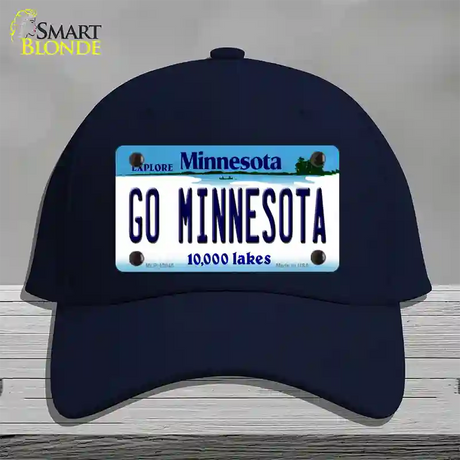 Go Minnesota Novelty License Plate Hat Cotton / Navy