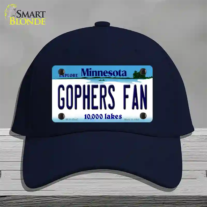 Gophers Fan Novelty License Plate Hat Cotton / Navy