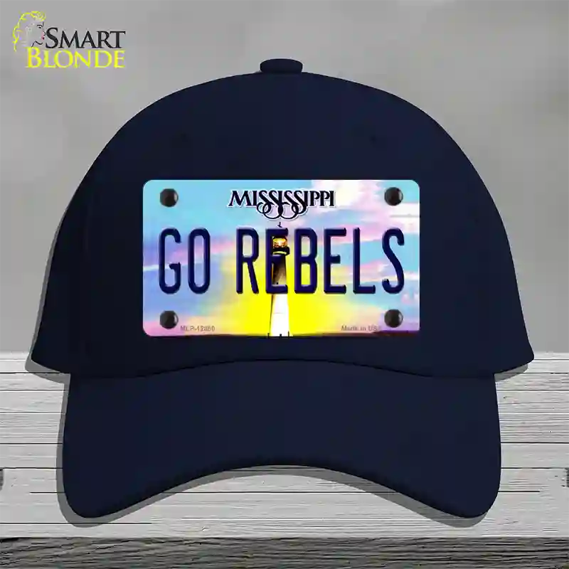 Go Rebels Novelty License Plate Hat Cotton / Navy