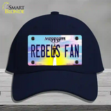 Rebels Fan Novelty License Plate Hat Cotton / Navy