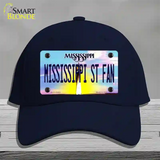 Mississippi State Fan Novelty License Plate Hat Cotton / Navy