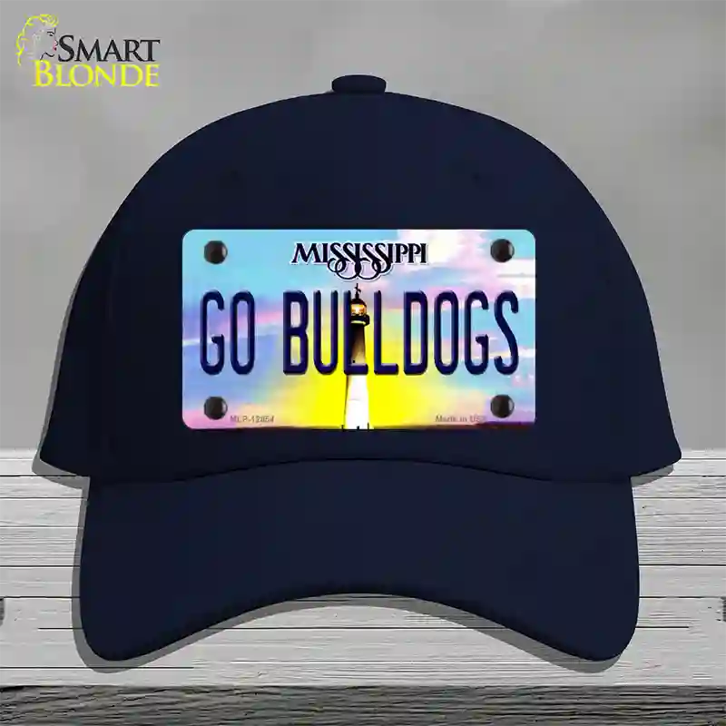 Go Bulldogs Mississippi Novelty License Plate Hat Cotton / Navy