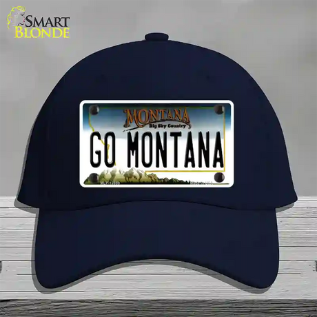 Go Montana Novelty License Plate Hat Cotton / Navy