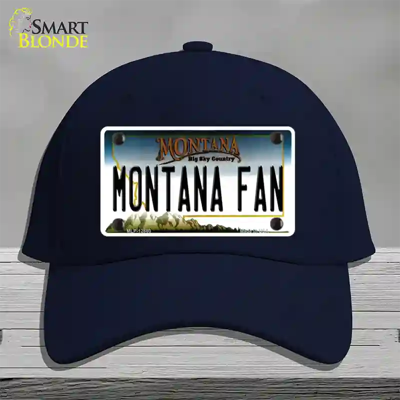 Montana Fan Novelty License Plate Hat Cotton / Navy