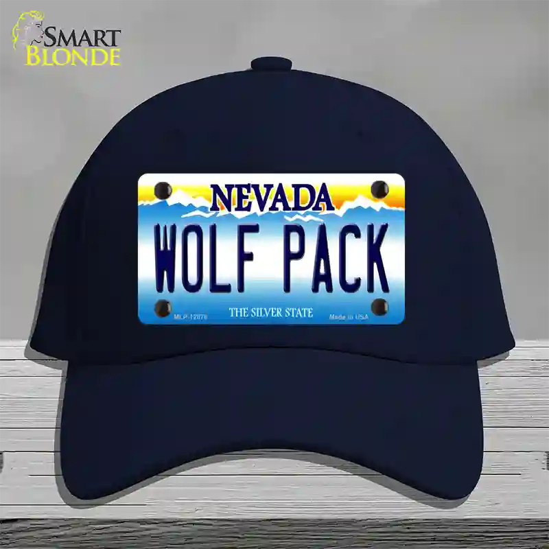 Wolf Pack Novelty License Plate Hat Cotton / Navy