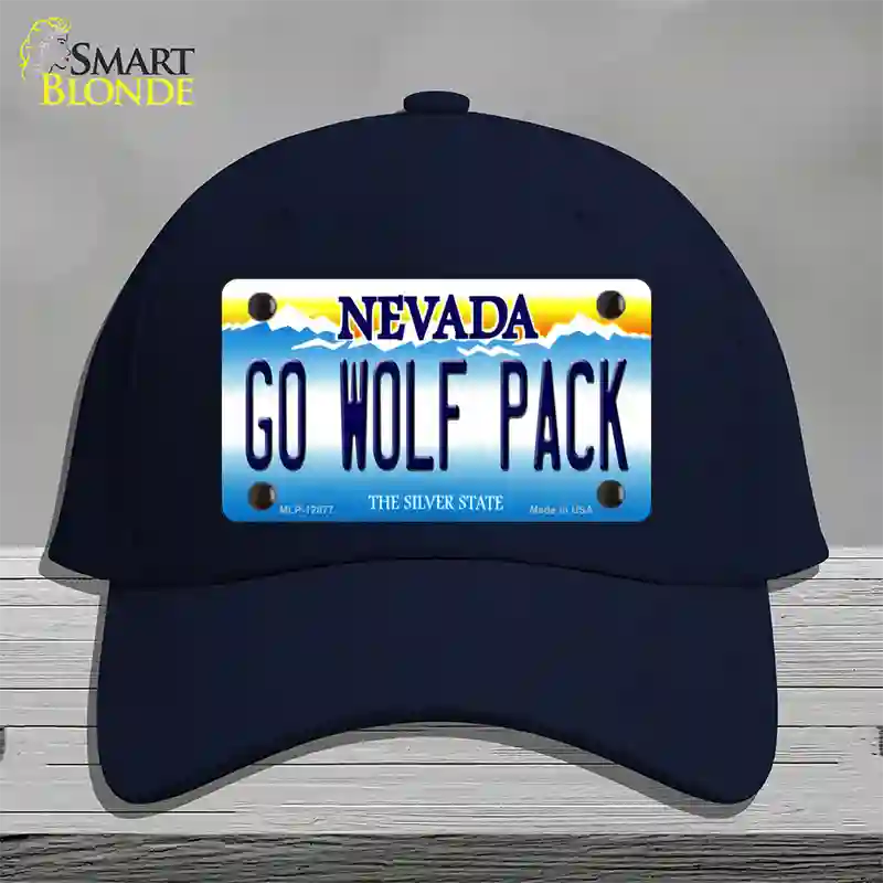 Go Wolf Pack Novelty License Plate Hat Cotton / Navy