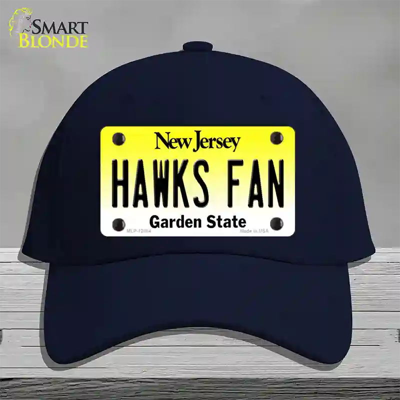 Hawks Fan New Jersey Novelty License Plate Hat Cotton / Navy