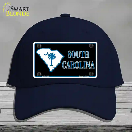 South Carolina Flag Novelty License Plate Hat Cotton / Navy