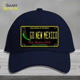 Go New Mexico Novelty License Plate Hat Cotton / Navy