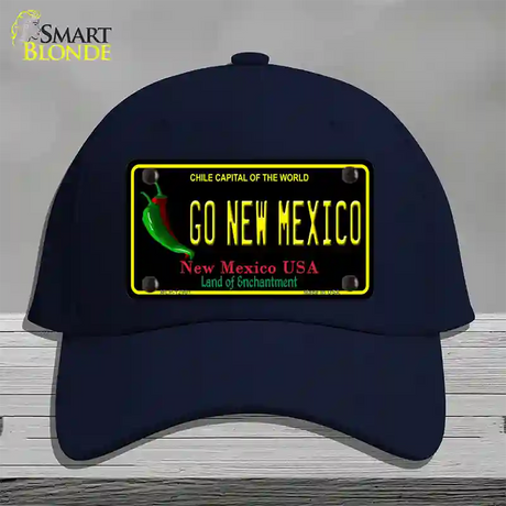 Go New Mexico Novelty License Plate Hat Cotton / Navy