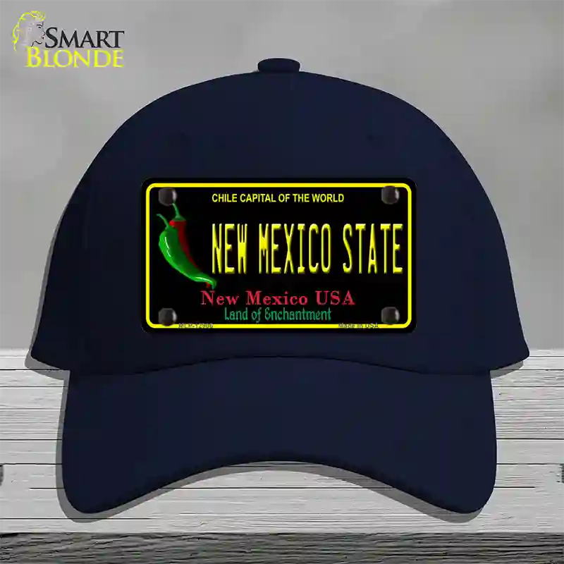 New Mexico State Novelty License Plate Hat Cotton / Navy