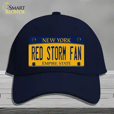 Red Storm Fan Novelty License Plate Hat Cotton / Navy