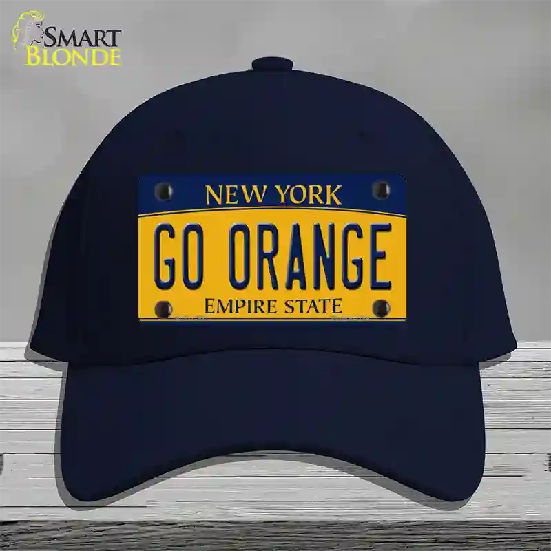 Go Orange Novelty License Plate Hat Cotton / Navy