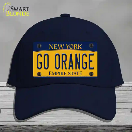 Go Orange Novelty License Plate Hat Cotton / Navy