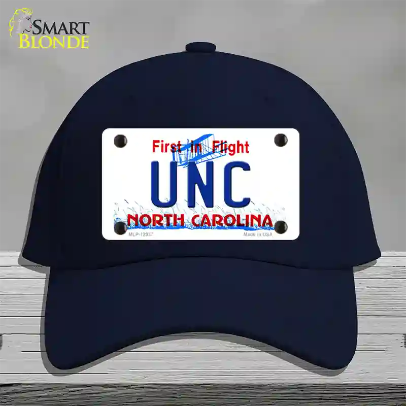 Univ North Carolina Novelty License Plate Hat Cotton / Navy