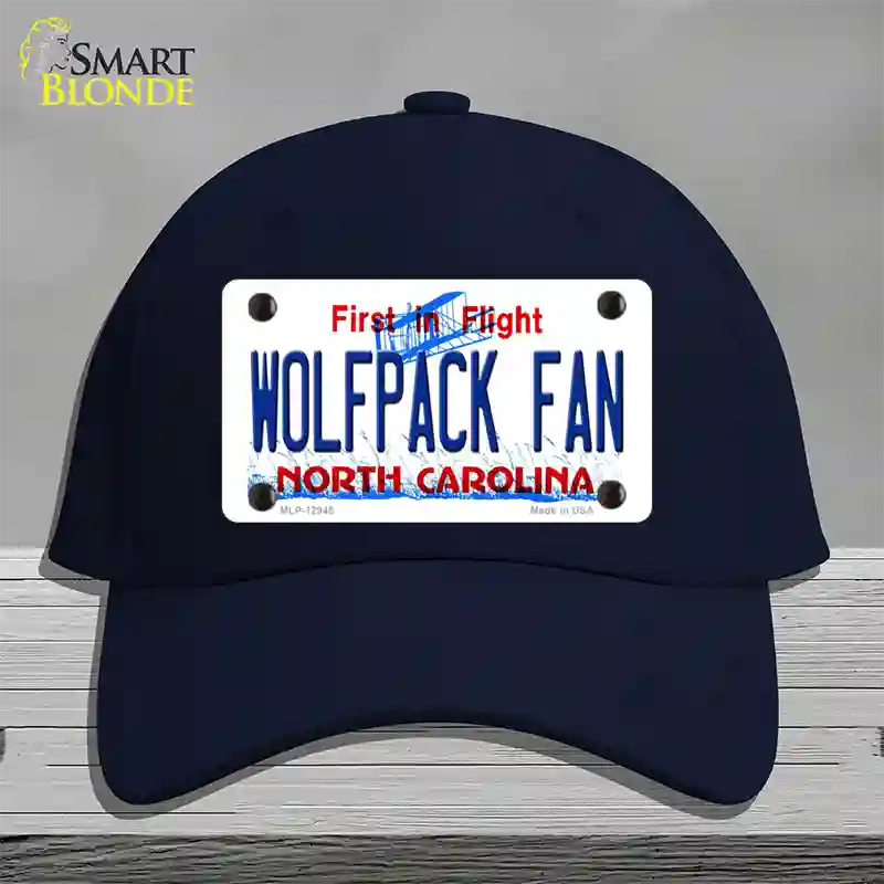 Wolfpack Fan Novelty License Plate Hat Cotton / Navy