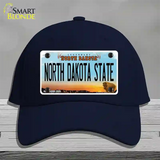 North Dakota State Novelty License Plate Hat Cotton / Navy