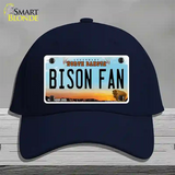 Bison Fan Novelty License Plate Hat Cotton / Navy