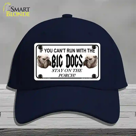 Run With The Big Dogs Novelty License Plate Hat Cotton / Navy